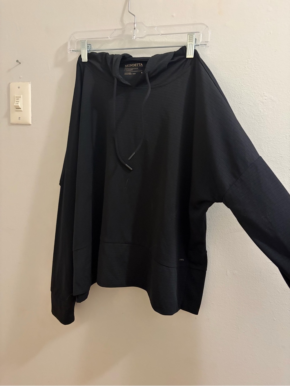 Mondetta Black Performance Hoodie with Subtle Logo